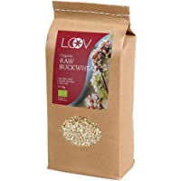 Los mejores  - Granos de Trigo Sarraceno Orgánico sin gluten LOOV- 1 kg- crudos- no tratados térmicamente- conserva todos los…